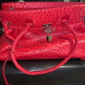 Red Ostrich Purse 👜